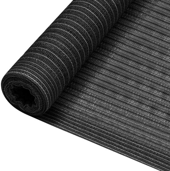 Zaunblende, Schattiergewebe, Sichtschutz Anthrazit 2x25 m HDPE 195 g/m²