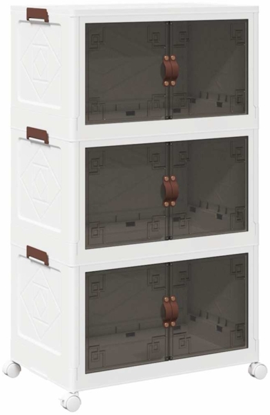 vidaXL Aufbewahrungsbox mit Rädern Stapelbar 3-stöckig 75 L 4012370