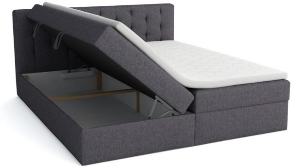 Boxspringbett Schlafzimmerbett DIAGO 160x200cm Stoff Fresh Rot Bild 2