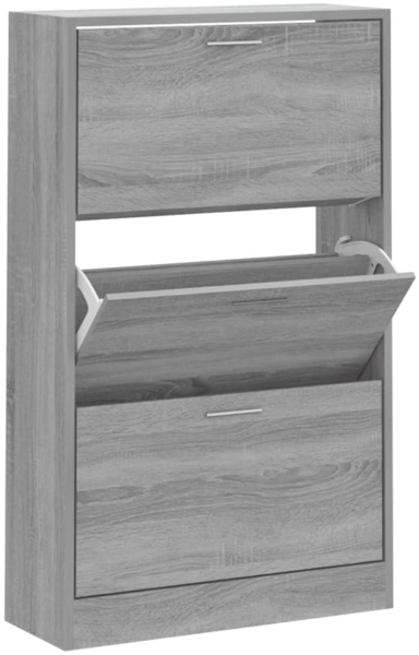 vidaXL Schuhschrank Grau Sonoma 63x24x103 cm Holzwerkstoff 342556