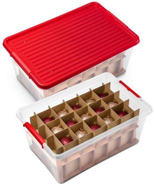 Kreher Aufbewahrungsbox X-Mas Box mit Einteilern und abschließbarem Deckel (Set wählbar) (2 St)