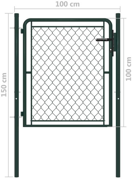 vidaXL Gartentor aus Stahl 100 x 100 cm Grün 144403 Bild 4