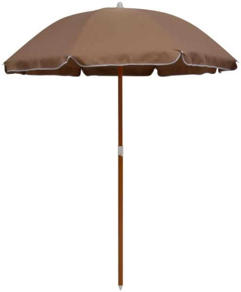 vidaXL Sonnenschirm mit Stahl-Mast 180 cm Taupe 47801