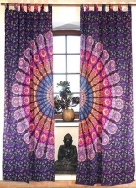 Guru-Shop Vorhang Boho Vorhänge, Gardine (1 Paar) mit Schlaufen,.. Bild 6