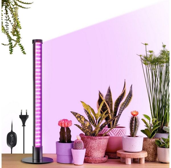 Jibenhome Pflanzenlampe LED Stehende Pflanzenlicht H40-122cm Wachstumslampe, mit 6/9/12H Timer,3 Farben,Volles Spektrum