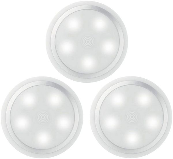 Provance Nachtlicht 3 x LED Nachtlicht mit Touch Sensor mit 3M Kleber Batterie, LED fest integriert
