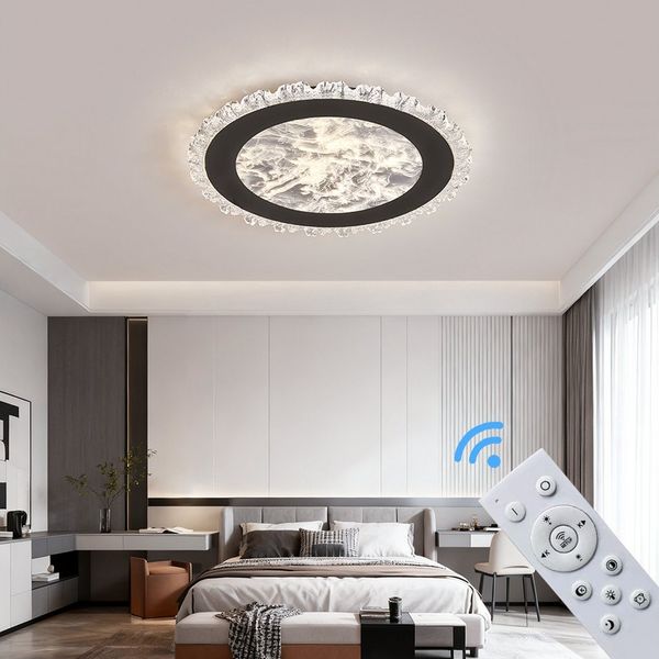 Eurotondisplay LED Deckenleuchte LED Deckenleuchte mit Fernbedienung Lichtfarbe Helligkeit einstellbar, LED fest integriert, Warumweiß, Neutralweiß, Kaltweiß, Lichtfarbe und Helligkeit einstellbar