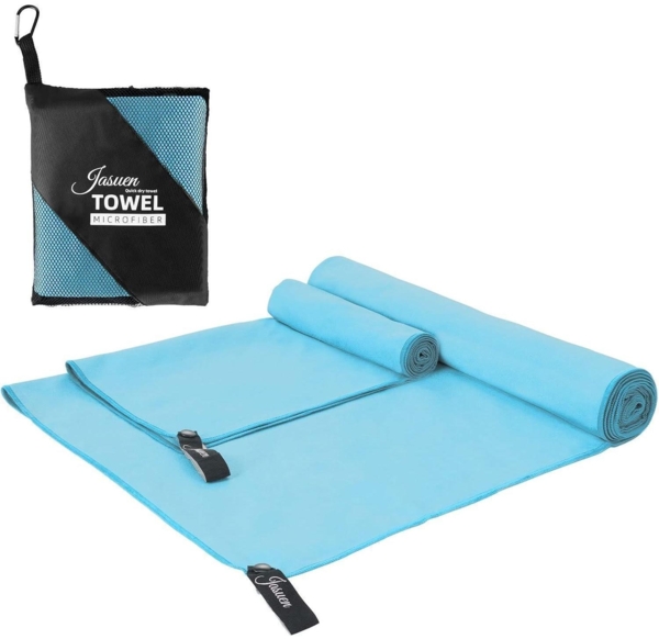 Mikrofaser Handtuch Set Sporthandtuch 180x80cm 80x40cm leicht Schnelltrocknend