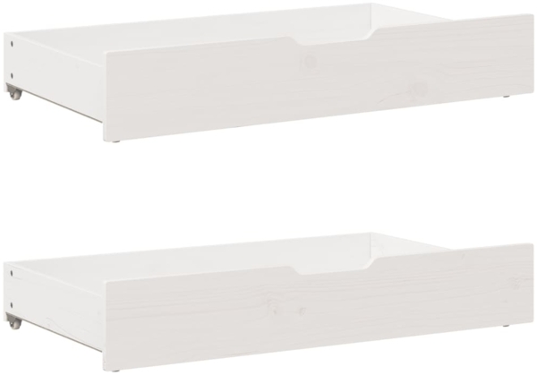 vidaXL Massivholzbett mit Schubladen Weiß 120x200 cm Kiefer 3301983 Bild 7