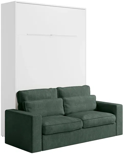 Vente-unique - RAPILI Bett Holz, Platte Weiß - B 133 cm239,2 cm x H 225,2 cm x L 200 cm Bild 4
