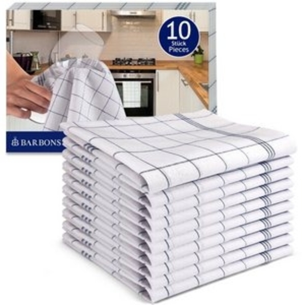 BARBONS Geschirrtuch Allzweck Tücher, Geschirrtücher, Trockentuch, Küchentuch, (10 er, 10-tlg), Premium Qualität, 100% Baumwolle, Schwarz Bild 6
