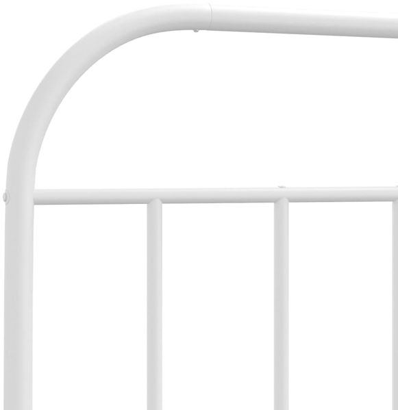 vidaXL Metallbett ohne Matratze mit Kopfteil Weiß 75x190 cm 353674 Bild 9