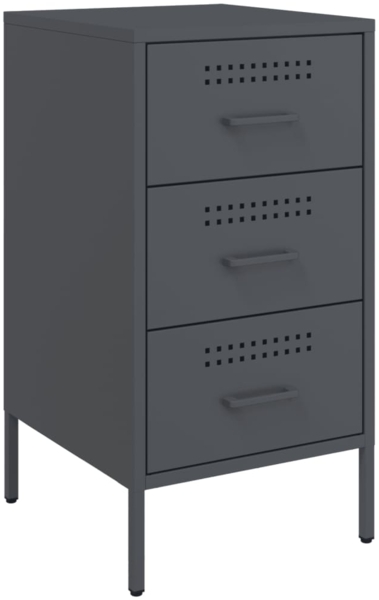 vidaXL Nachttisch Anthrazit 36x39x68 cm Stahl 843082