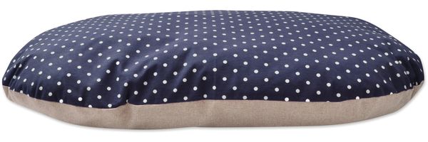 Aumüller Hundekissen Dots 55 x 40 x 10 cm dunkelblau beige