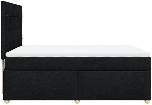 vidaXL Boxspringbett mit Matratze Schwarz 160x200 cm Stoff 3291333 Bild 5
