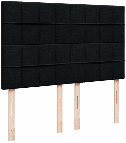 vidaXL Boxspringbett mit Matratze Schwarz 160x200 cm Stoff 3291333 Bild 7