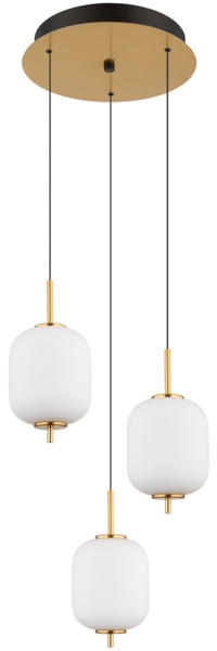 Hängeleuchte Esszimmer LED Hängelampe Esstisch Wohnzimmer Messing Glas 15217-3 Bild 7