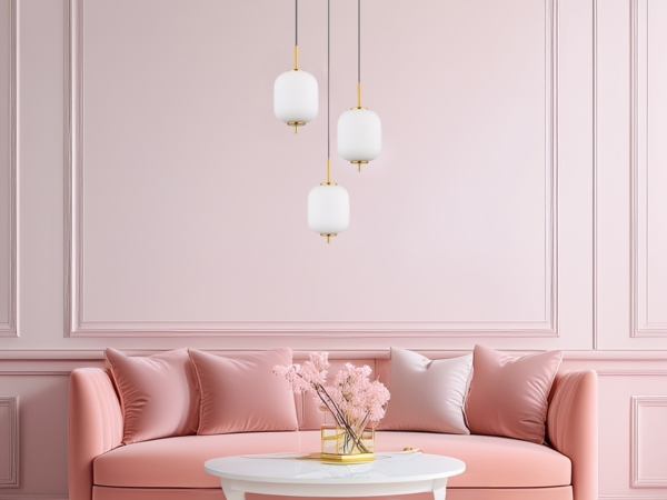 Hängeleuchte Esszimmer LED Hängelampe Esstisch Wohnzimmer Messing Glas 15217-3 Bild 6