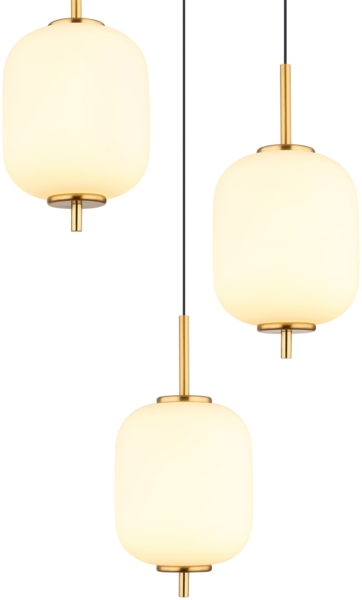 Hängeleuchte Esszimmer LED Hängelampe Esstisch Wohnzimmer Messing Glas 15217-3 Bild 8