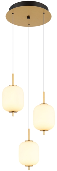 Hängeleuchte Esszimmer LED Hängelampe Esstisch Wohnzimmer Messing Glas 15217-3 Bild 2