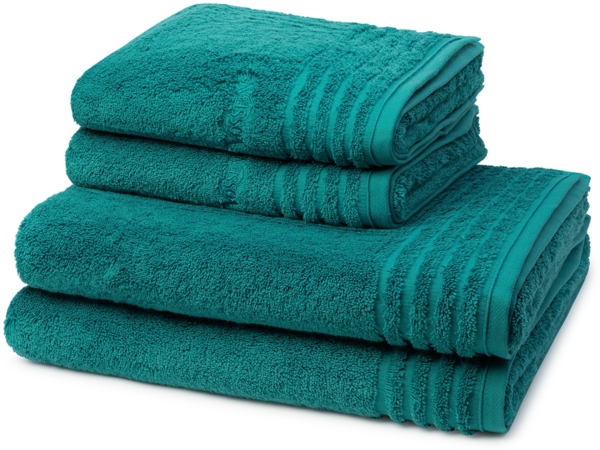 Vossen Vienna Style Supersoft 4 tlg. Frottier-Set - 2 X Handtuch (50 X 100cm), 2 X Duschtuch (67 X 140cm) - 620 g/m2 - Lagoon