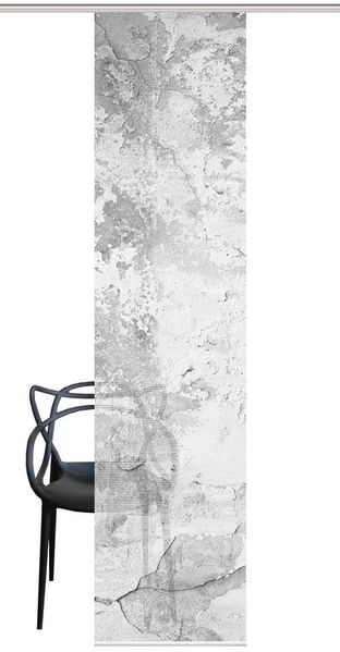 Vision S Vision S | Schiebevorhang Bambusoptik Digitaldruck | Ragul 260 x 60 cm 1x Schiebewand inkl. Paneelwagen und Klemmleiste Grau