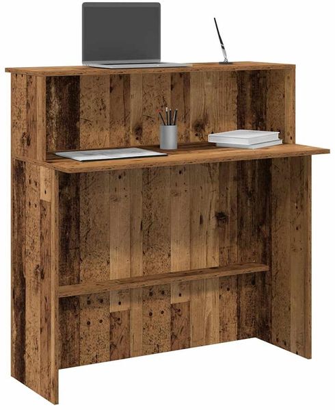 vidaXL Empfangstheke Altholz-Optik 100x50x103,5 cm Holzwerkstoff 859031