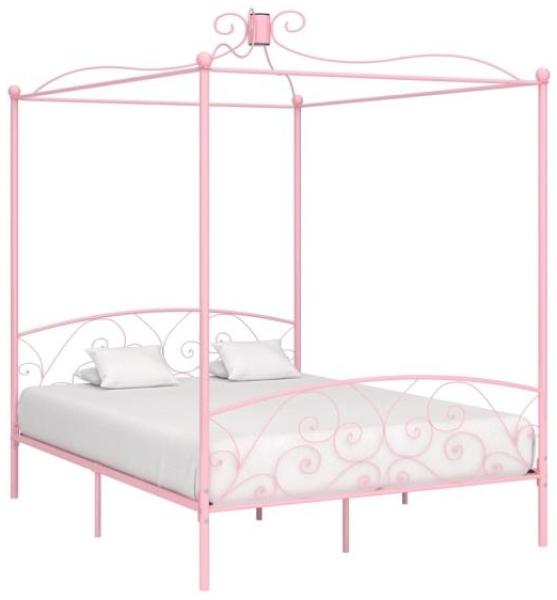 vidaXL Himmelbett Rosa Metall 180x200 cm 284491