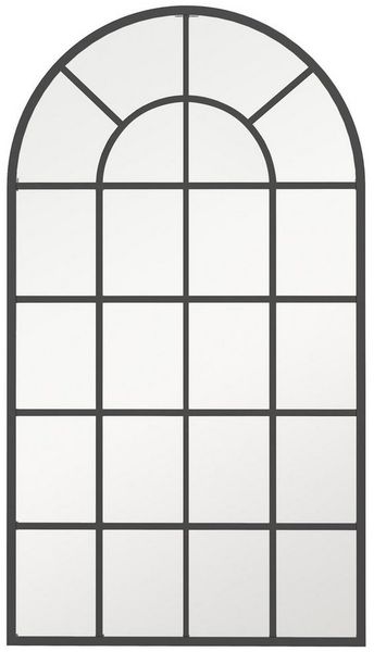 HOMCOM Wandspiegel Flurspiegel mit Metallrahmen (Wohnzimmerspiegel, 1-St, Dekospiegel), Schwarz 110 x 65 x 2,5 cm