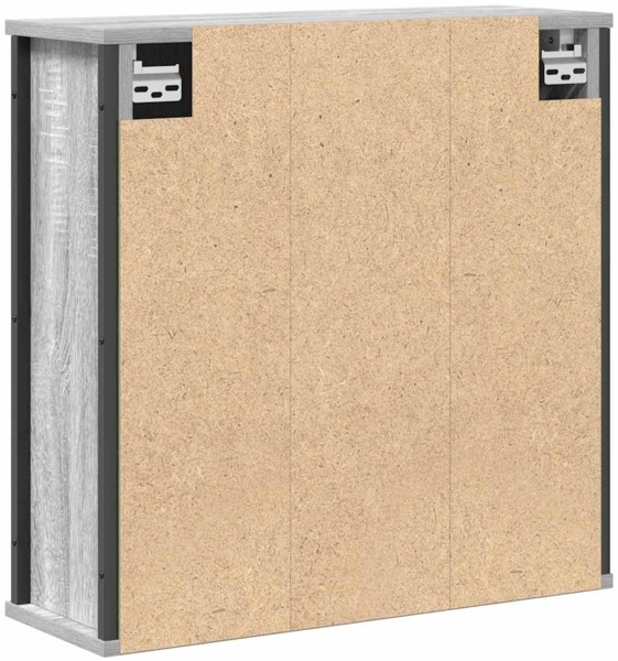 vidaXL Bad-Wandschrank mit Spiegel Grau Sonoma 60x21x60 cm 861900 Bild 6