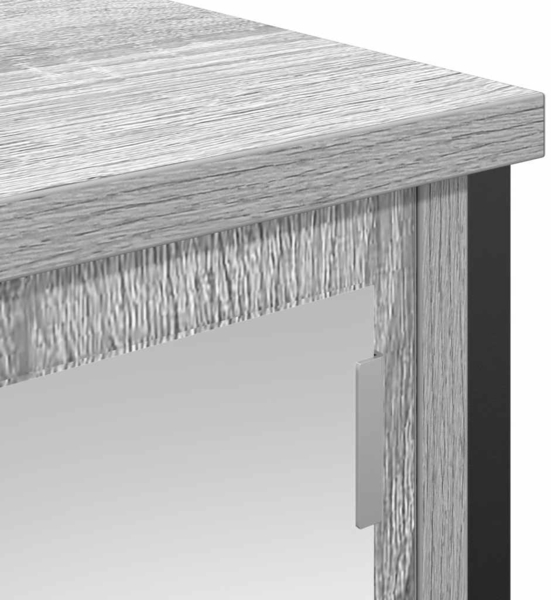 vidaXL Bad-Wandschrank mit Spiegel Grau Sonoma 60x21x60 cm 861900 Bild 8