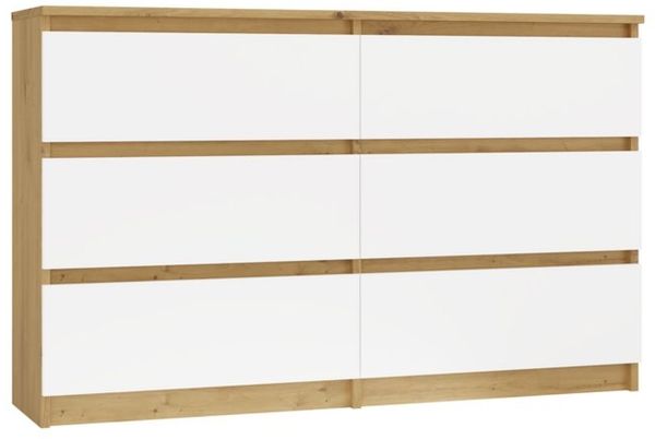 Raumhirsch Furniture Kommode Sideboard 120 cm breit (Maße 30 x 120 x 75 cm, 6 Schubladen), verschiedene Farben