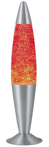 Lavalampe, Glitzereffekt, orange, Höhe 42,5 cm