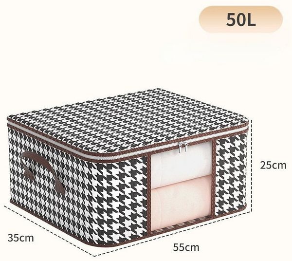 Blusmart Auflagenbox 3-teilige Aufbewahrungsbox für Haushaltskleidung (Faltbarer Kleiderschrank, Aufbewahrungsbox für Steppdecken), Aufbewahrungstasche für Alltagsgegenstände