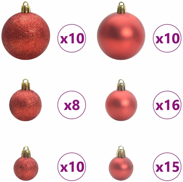 vidaXL Künstlicher vorbeleuchteter Weihnachtsbaum Grün 210 cm 3396775 Bild 6