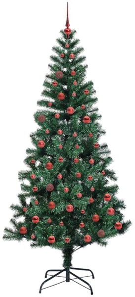 vidaXL Künstlicher vorbeleuchteter Weihnachtsbaum Grün 210 cm 3396775 Bild 3