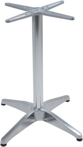 Tischgestell LARA 4-Fuß - Aluminium Silber 70 x 66 x 66 cm | Tischuntergestell Tischbeine