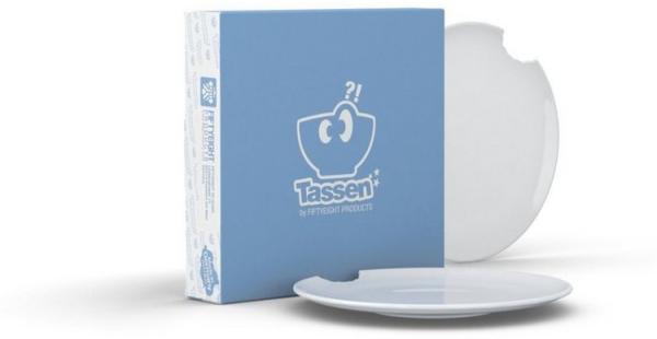 Kleine Teller mit Biss Porzellan weiß 2er Set Fiftyeight Products