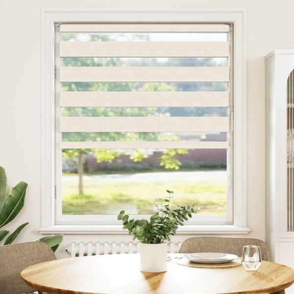 vidaXL Zebrarollo Marmorbeige 100x150 cm Stoffbreite 95,9 cm Polyester 4014651