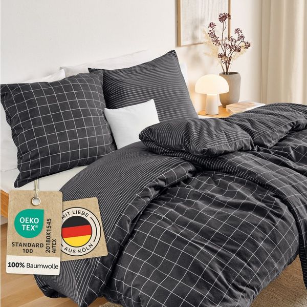 Blumtal Bettwäsche Biber Bettwäsche Oeko-TEX zert. Flanell Bettwäsche Baumwolle 100%, 60 °C waschbar