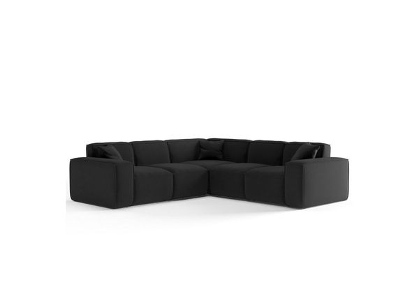 Ecksofa Designersofa CELES PREMIUM Stoff Opera Velvet Grün Seite Universal Bild 3