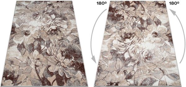 my home Teppich Almrose, rechteckig, Höhe: 9 mm, mit besonders weichem Flor, Blumen Muster, florales Design, Kurzflor