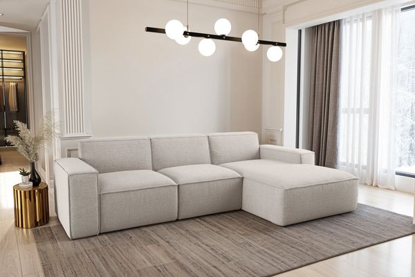 Kaiser Möbel Ecksofa Eckcouch SIENA L-Form, Stoff Poso/Salvador/Maloy/Artico/Velo, Einzelsofa, Bequem, originelles Design, praktisch, viele Farben