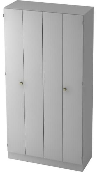 Falttürenschrank 5 Ordnerhöhen, SG Grau / Grau