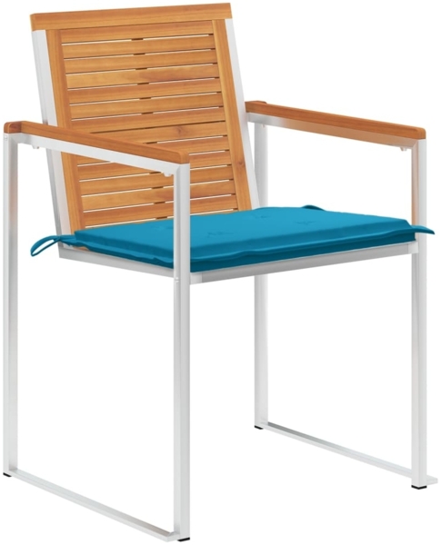 vidaXL Gartenstühle 6 Stk. mit Kissen Massivholz Akazie 3078501