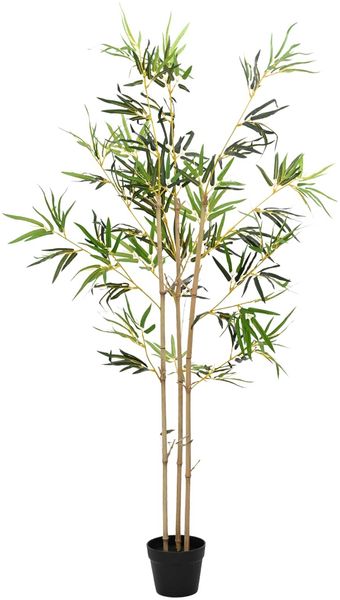 vidaXL Kunstbambusbaum Grün 55 x 16 x 150 cm Stoff und Bambus 42042069