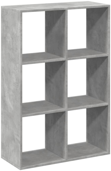 vidaXL Raumteiler-Bücherregal Betongrau 69,5x29x103,5 cm Holzwerkstoff 858015