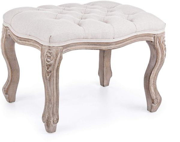 Hocker Diva mit Stoff-Bezug, Natur, 53 x 42 x 38 cm