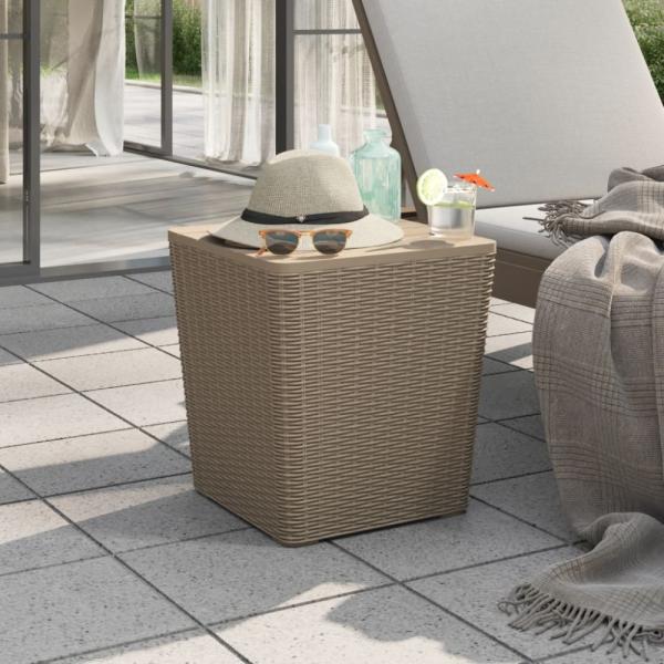 vidaXL Gartentisch mit Abnehmbarer Tischplatte Hellbraun Polypropylen 364154