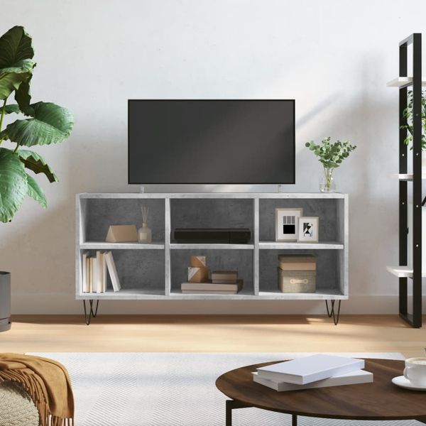vidaXL TV-Schrank Betongrau 103,5x30x50 cm Holzwerkstoff 826992